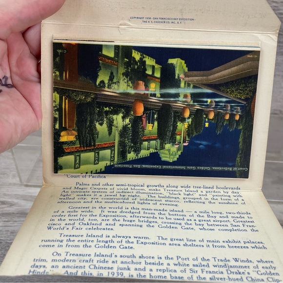 1938 World's Fair on San Francisco Bay Golden Gate Exposition Foldout Cards - Picture 5 of 12